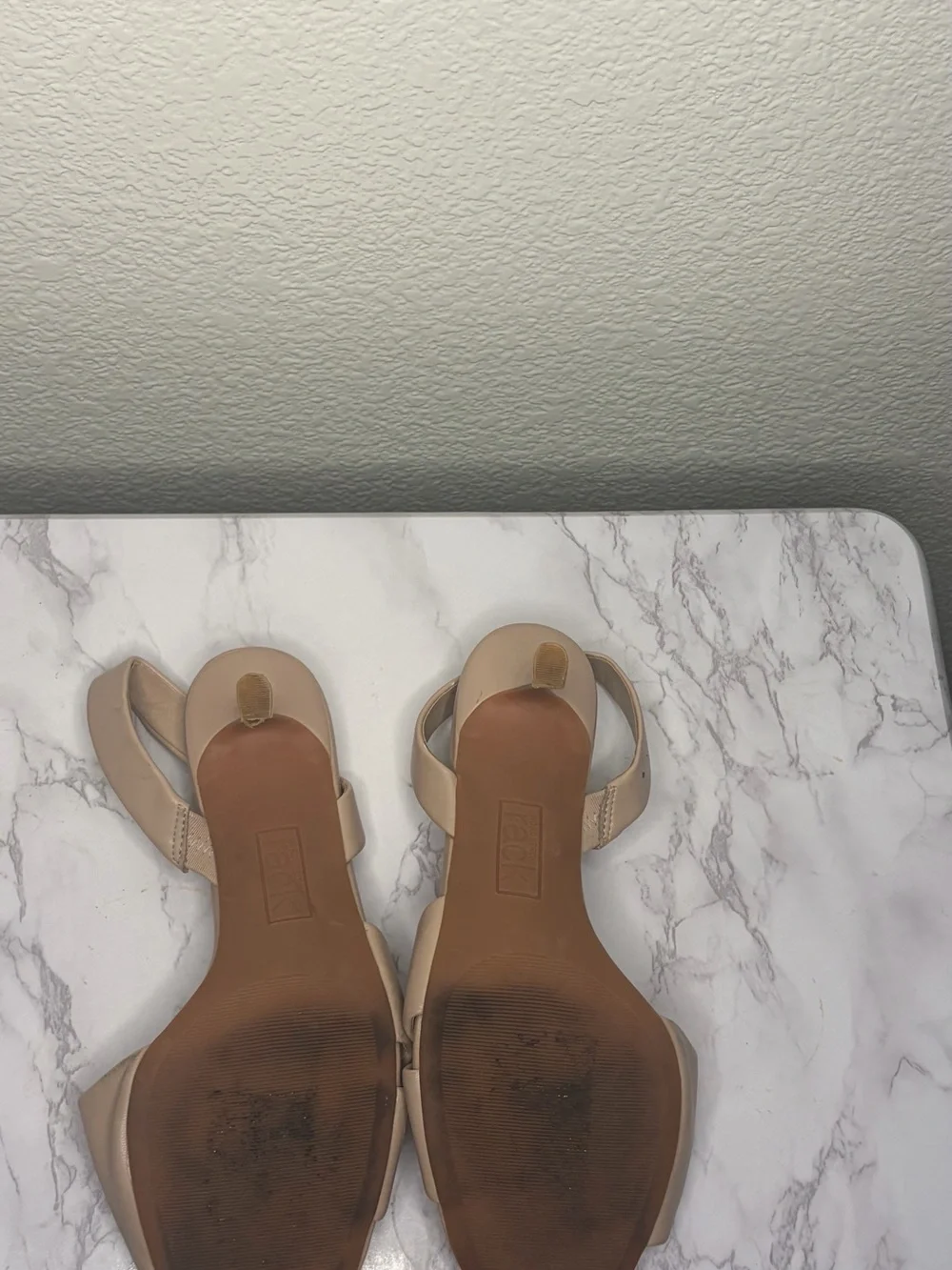 Rack Nude Crossover Slingback Sandals for Women